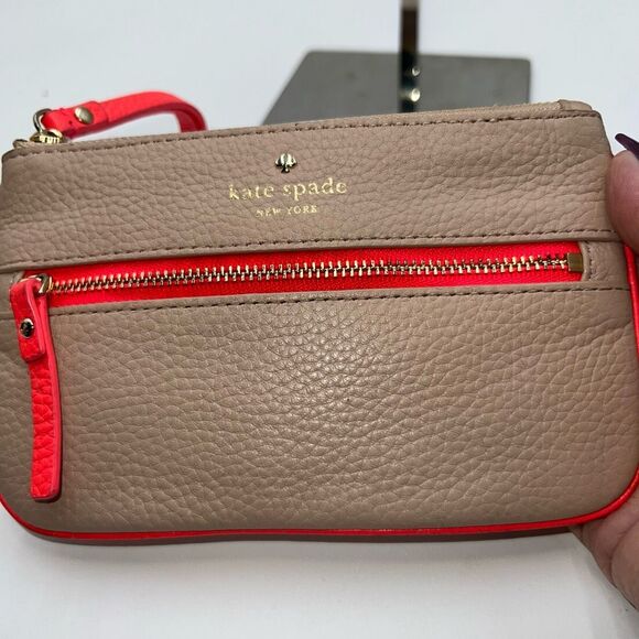 Kate Spade Nude and Neon Wristlet **SEE PICS AND DESCRIPTION - Picture 12 of 12